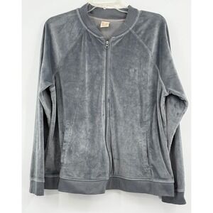 VTG Women's XXL HipHop Zip Velour Jogger Jacket Preppy Athletic‎ Workout Y2K Gym